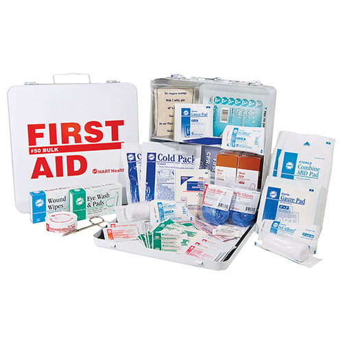 Bulk First Aid Kit, 50-Person, OSHA Standard, Metal Box