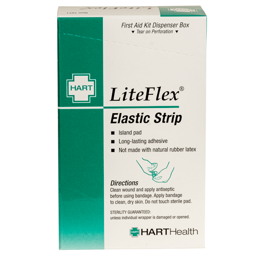 LiteFlex, Elastic Strip Adhesive Bandages, Light Woven Cloth, 1" x 3", 50 per box