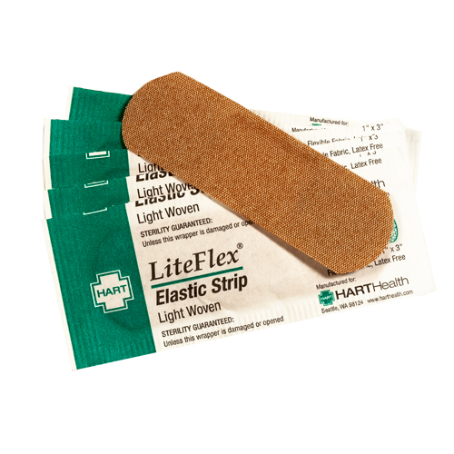 LiteFlex, Elastic Strip Adhesive Bandages, Light Woven Cloth, 1' x 3', 1000 per case