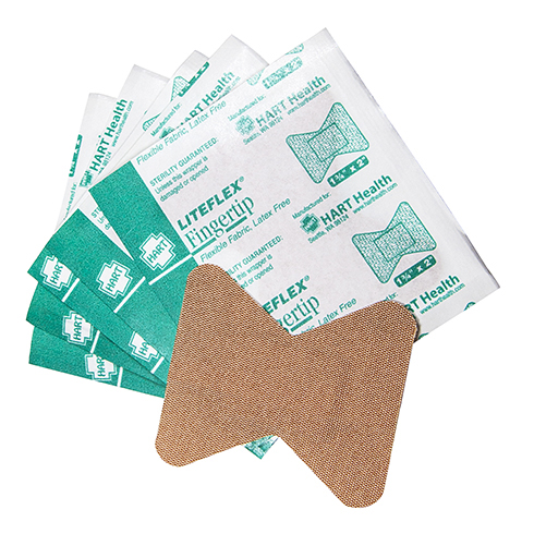 LiteFlex, Fingertip Adhesive Bandages, Light Woven Elastic Cloth, 1-3/4' x 2', 1000 per case