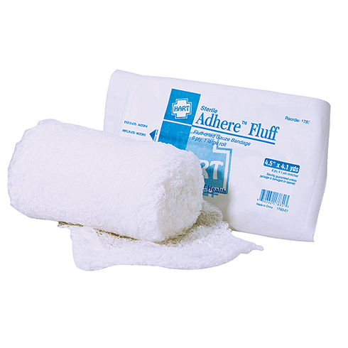 Adhere Fluff Gauze Bandage Roll, Sterile, 4-1/2' x 4.1 yards