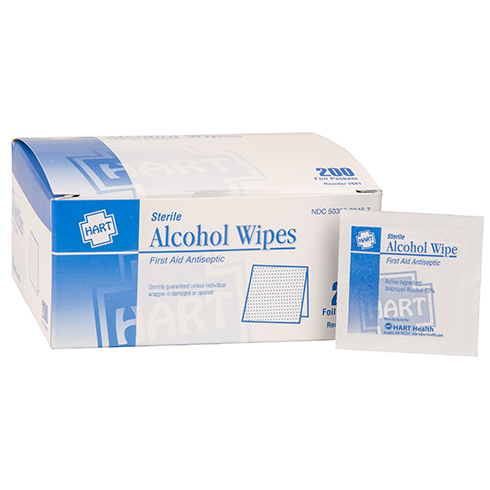 Alcohol Wipes, Prep Pads, Sterile, Medium, 200 per box