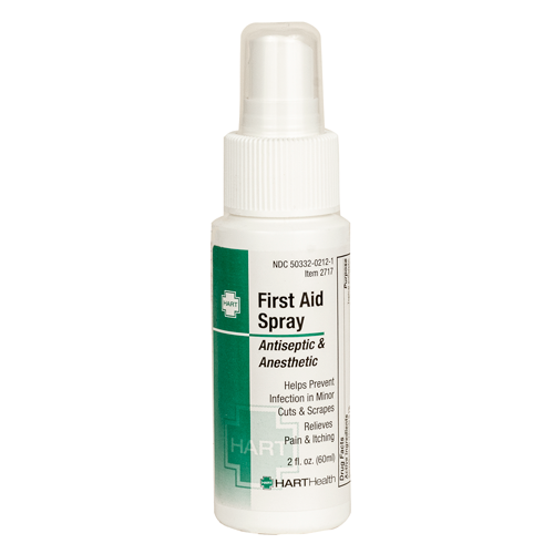First Aid Spray, Antiseptic, Anesthetic, 2 oz Pump Bottle