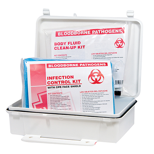 Infection Control & Clean-up Kit, poly box
