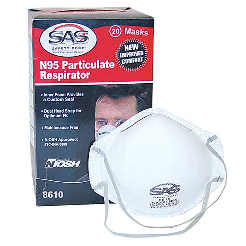 N95 Particulate Respirator, SAS, 20 per box