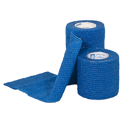 Cohere-Wrap Self-adhering Elastic Bandage, blue