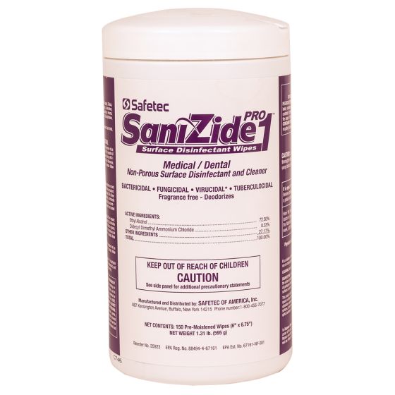 SaniZide 1 Pro, surface disinfectant wipes